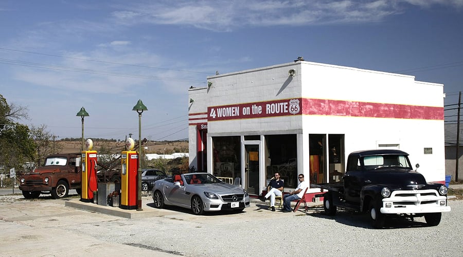 Im Mercedes SLK 55 AMG auf der Route 66: Straße der Hoffnung