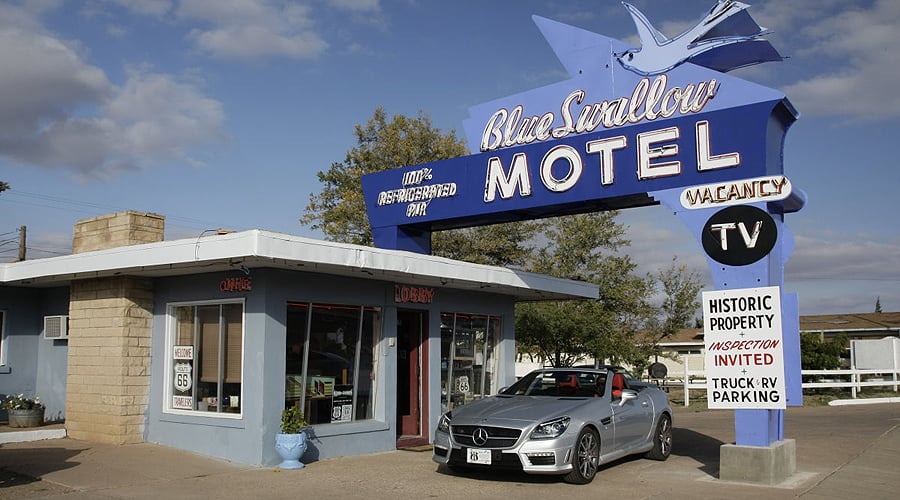 Im Mercedes SLK 55 AMG auf der Route 66: Straße der Hoffnung