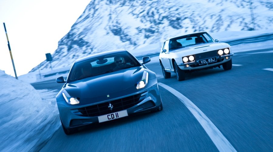 Ferrari FF vs. Jensen FF: Fast Forward to St. Moritz  - on video