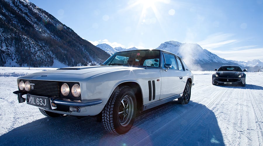 Ferrari FF vs. Jensen FF: Fast Forward to St. Moritz  - on video