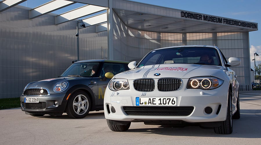 Bodensee Elektrik 2012 im BMW ActiveE: Schon mal rekuperiert?