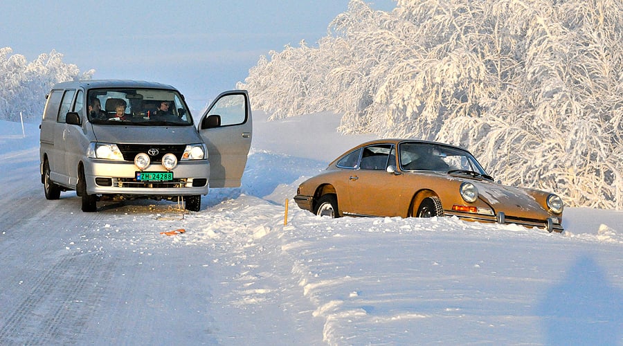 Norway’s North Cape in a Classic Porsche 911: A true winter wonderland...