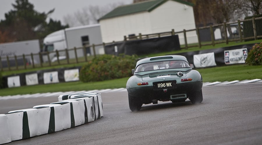 Behind the wheel of the Jaguar Heritage Racing E-type