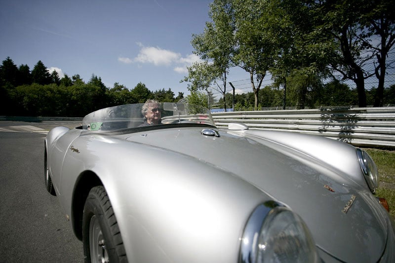 Porsche 550 Spyder: Hans Herrmann am Steuer