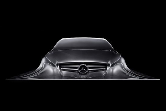 Skulptur gibt Ausblick auf neuen Mercedes CLS