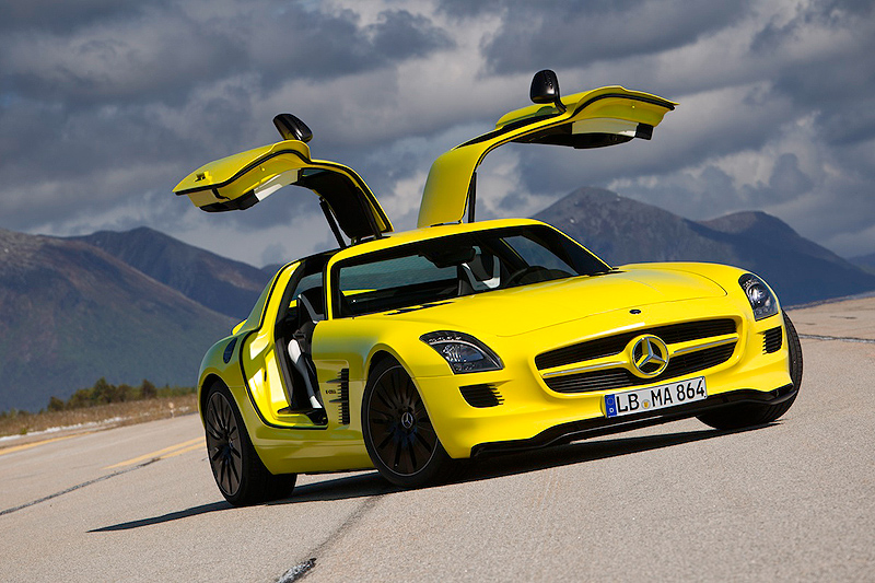 Mercedes-Benz SLS AMG E-Cell: Gelber Blitz