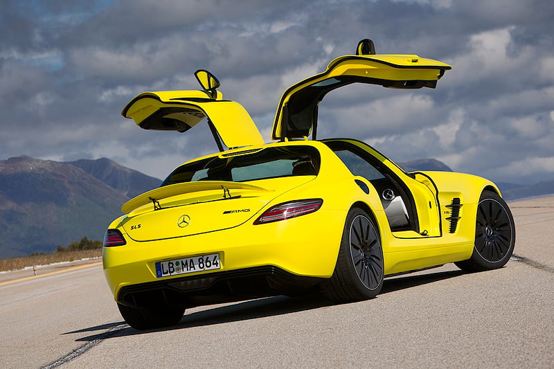 Mercedes-Benz SLS AMG E-Cell: Gelber Blitz