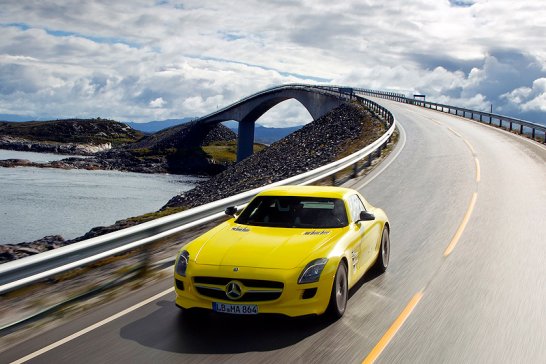 Mercedes-Benz SLS AMG E-Cell: Gelber Blitz