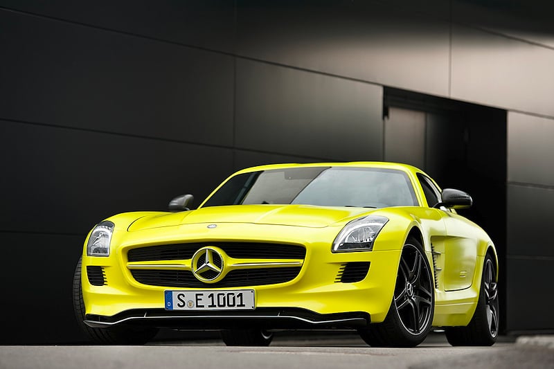 Mercedes-Benz SLS AMG E-Cell: Gelber Blitz