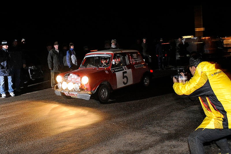 Rauno Aaltonen im Mini zurück bei der Monte