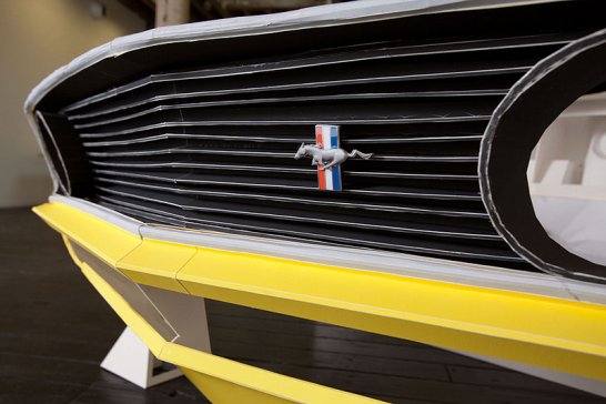 One Piece at a Time: Artist recreates '69 Mustang using paper