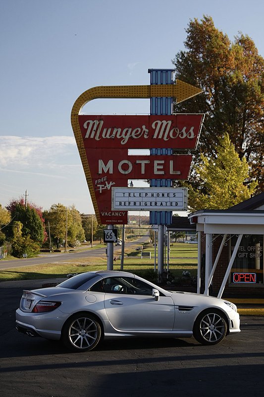 The Mercedes SLK 55 AMG on Route 66: Road of Hope