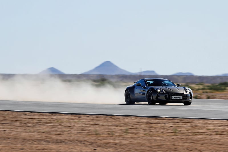 Aston Martin One-77 at Virgin Galactic’s Spaceport America