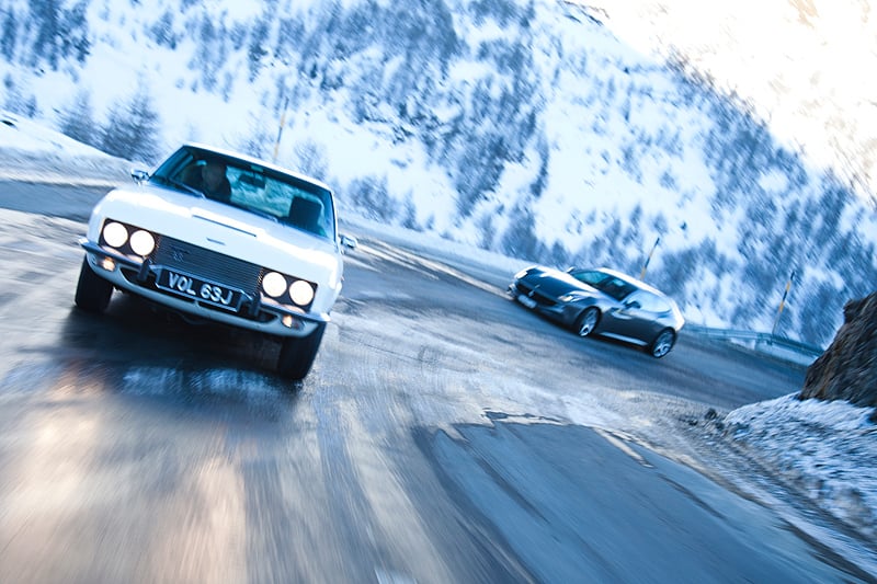 Ferrari FF vs. Jensen FF: Fast Forward to St. Moritz  - on video