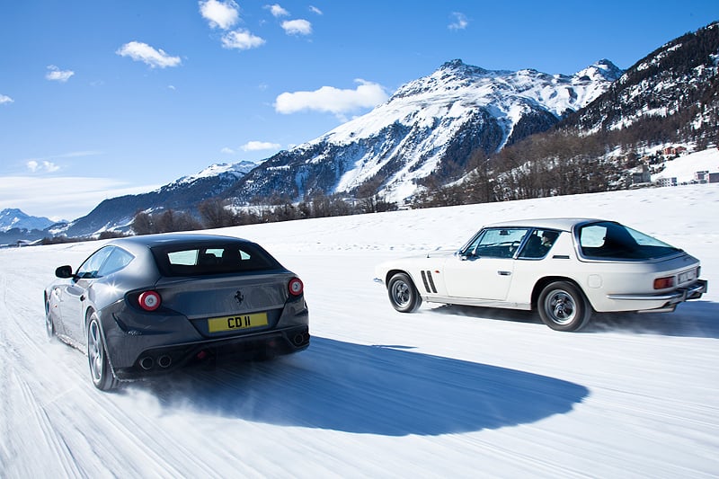 Ferrari FF vs. Jensen FF: Fast Forward to St. Moritz  - on video