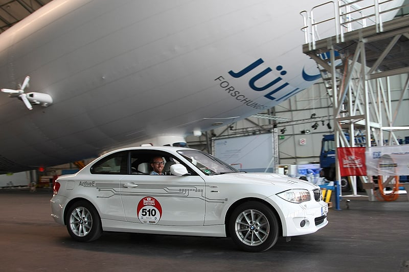 Bodensee Elektrik 2012 im BMW ActiveE: Schon mal rekuperiert?