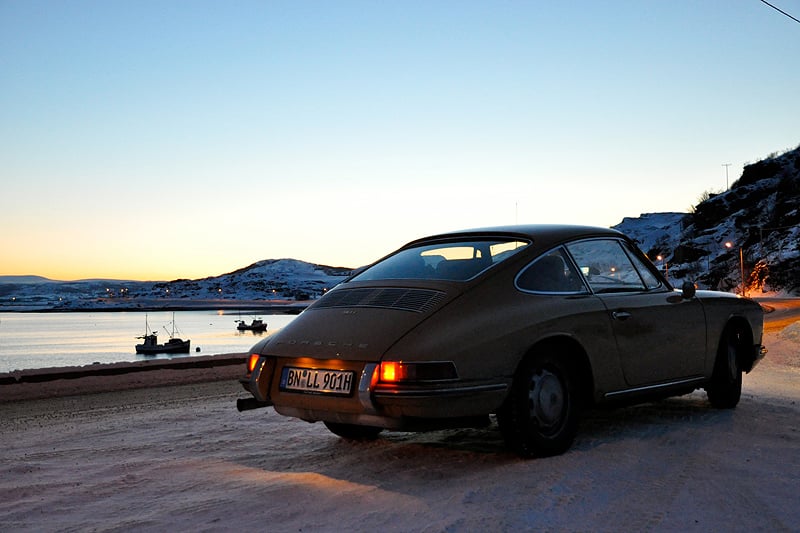 Norway’s North Cape in a Classic Porsche 911: A true winter wonderland...