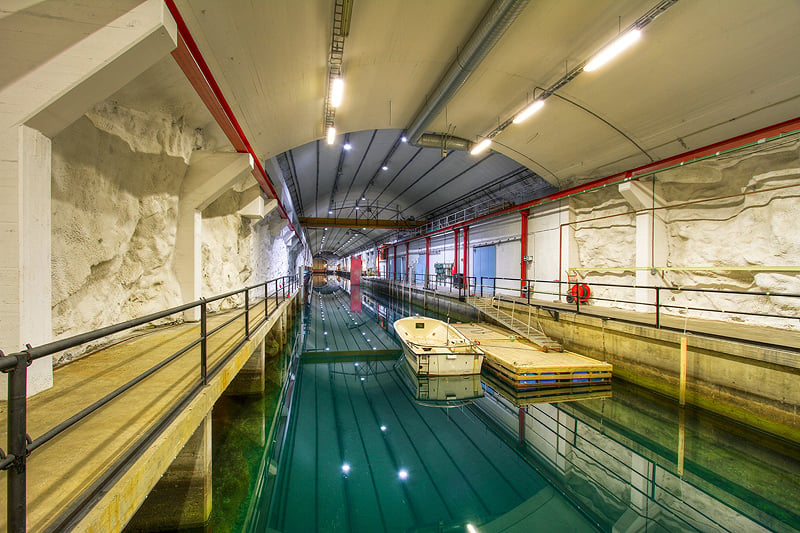 Bond villain-style secret submarine base for sale