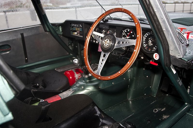 Behind the wheel of the Jaguar Heritage Racing E-type