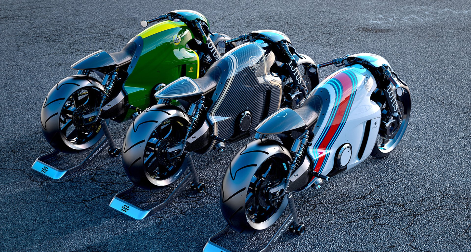 Lotus Motorcycles C 01 A Tron esque tribute to the glory years