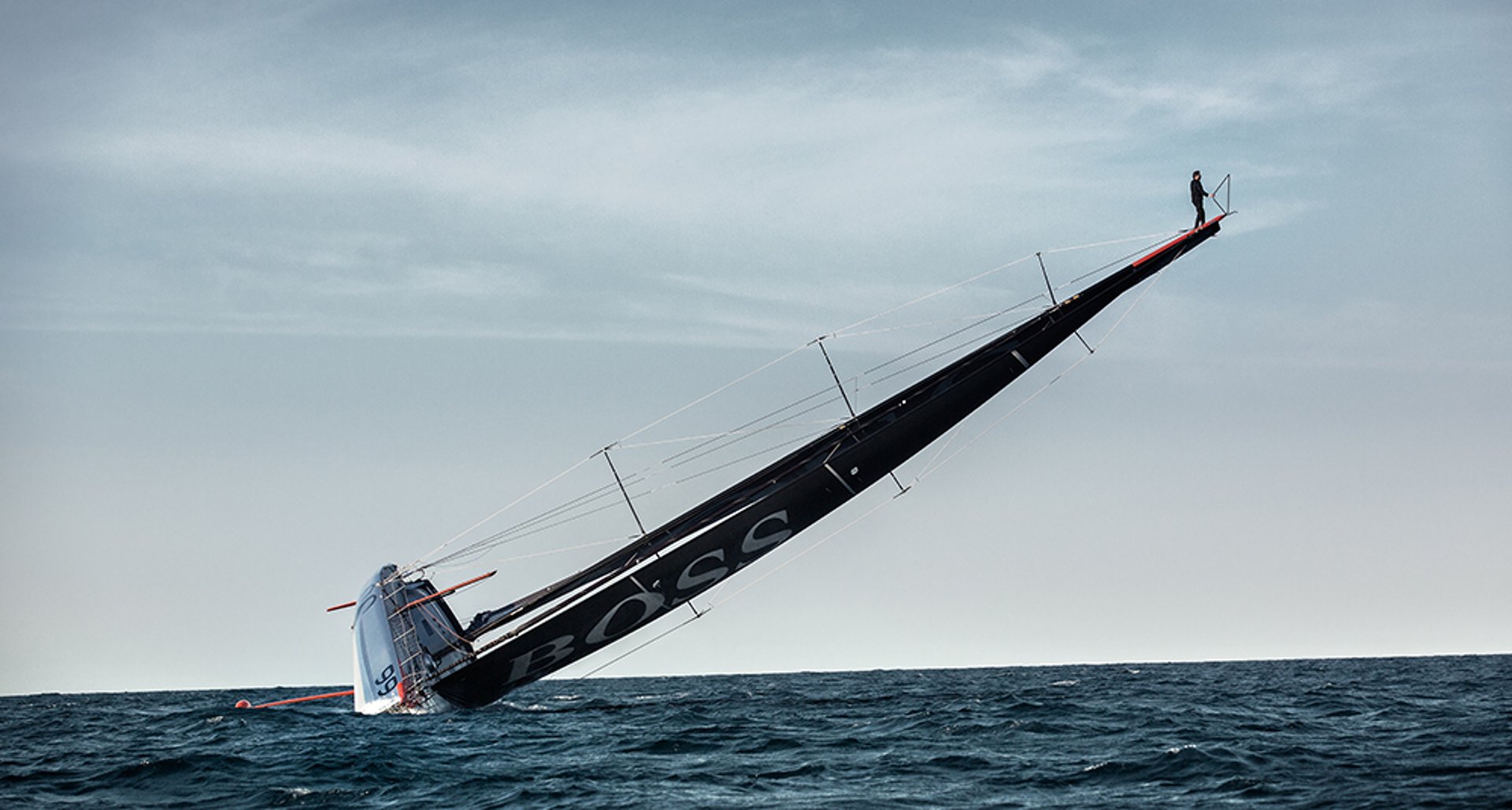 Kite edged Mast walking with Alex Thomson Classic Driver Magazine