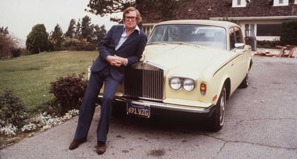 Michael Caine and his Rolls-Royce.