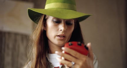 Jochen Rindt&#039;s wife, Nina, in Austria, taking the time on 18 August 1970. (Photo by Rainer W. Schlegelmilch/Getty Images)