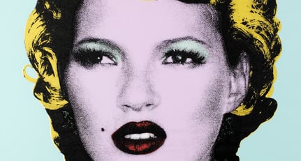 Banksy &#039;Kate Moss&#039; (2005), estimate £25,000 - 35,000.