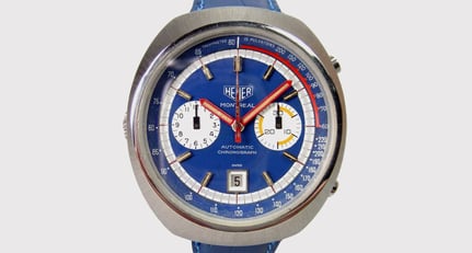 Heuer - Montréal chronographe cadran bleu deux compteurs