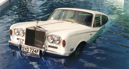 The Rolls-Royce in its final resting place, complete with Beatles-inspired numberplate