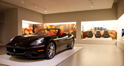 Ferrari California at Poltrona Frau Museum.