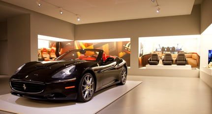 Ferrari California at Poltrona Frau Museum.