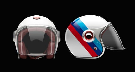 Ruby BMW Motorcycle Helmet