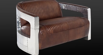 Vintage aircraft furniture design seat sofa