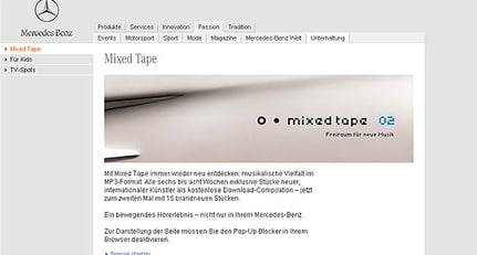 Mercedes-Benz: Kostenloser Musik-Download