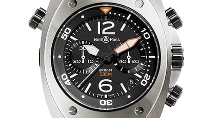 Bell&Ross BR02 Instrument Chronograph: Unter Wasser wird die Zeit geschrieben