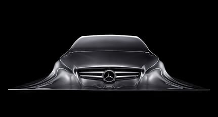 Skulptur gibt Ausblick auf neuen Mercedes CLS