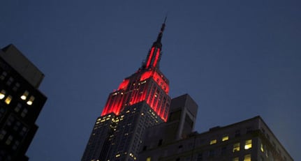 Ferrari - 50 years in US celebrated by red floodlighting in New York, and new store opens in Rome