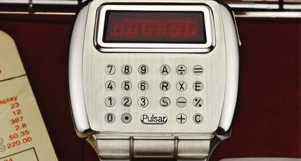 Pulsar calculator watch 1975 new arrivals