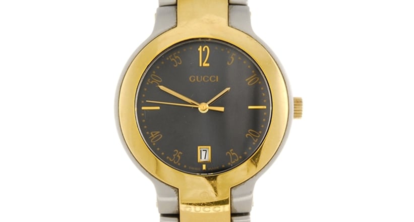 A bi-colour quartz gentleman's Gucci 8900M bracelet watch