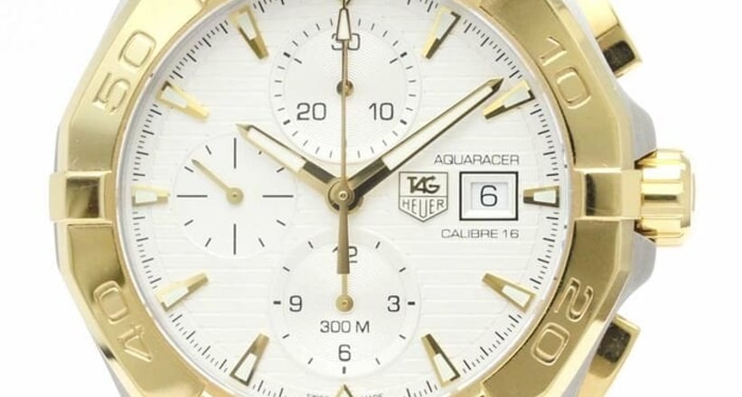 Tag heuer hot sale aquaracer chronograph gold