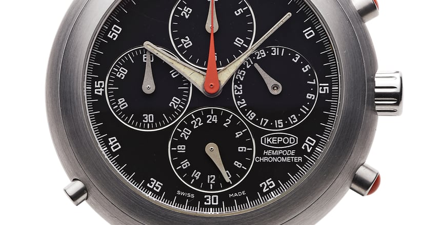 Marc Newson, Ikepod 'Hemipode' Chronograph wristwatch (1998), Available  for Sale