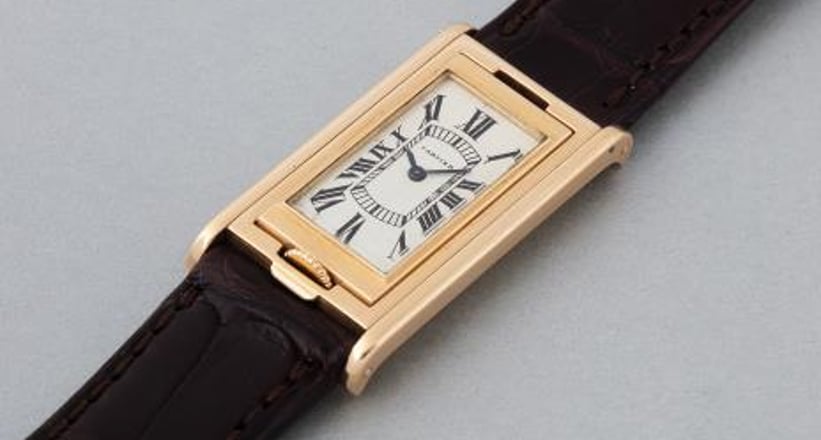 Cartier tank clearance basculante gold