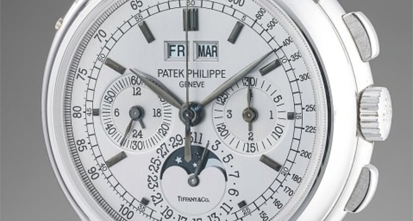 Patek Philippe A very fine and extremely rare white gold perpetual