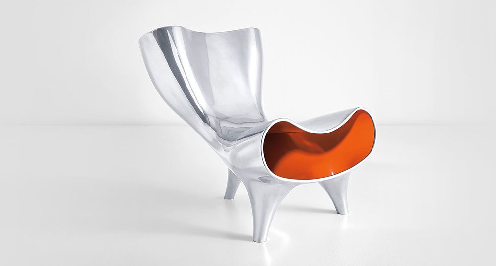 MARC NEWSON Cloisonné Red Lounge, 2019 Cloisonné enamel, copper 30