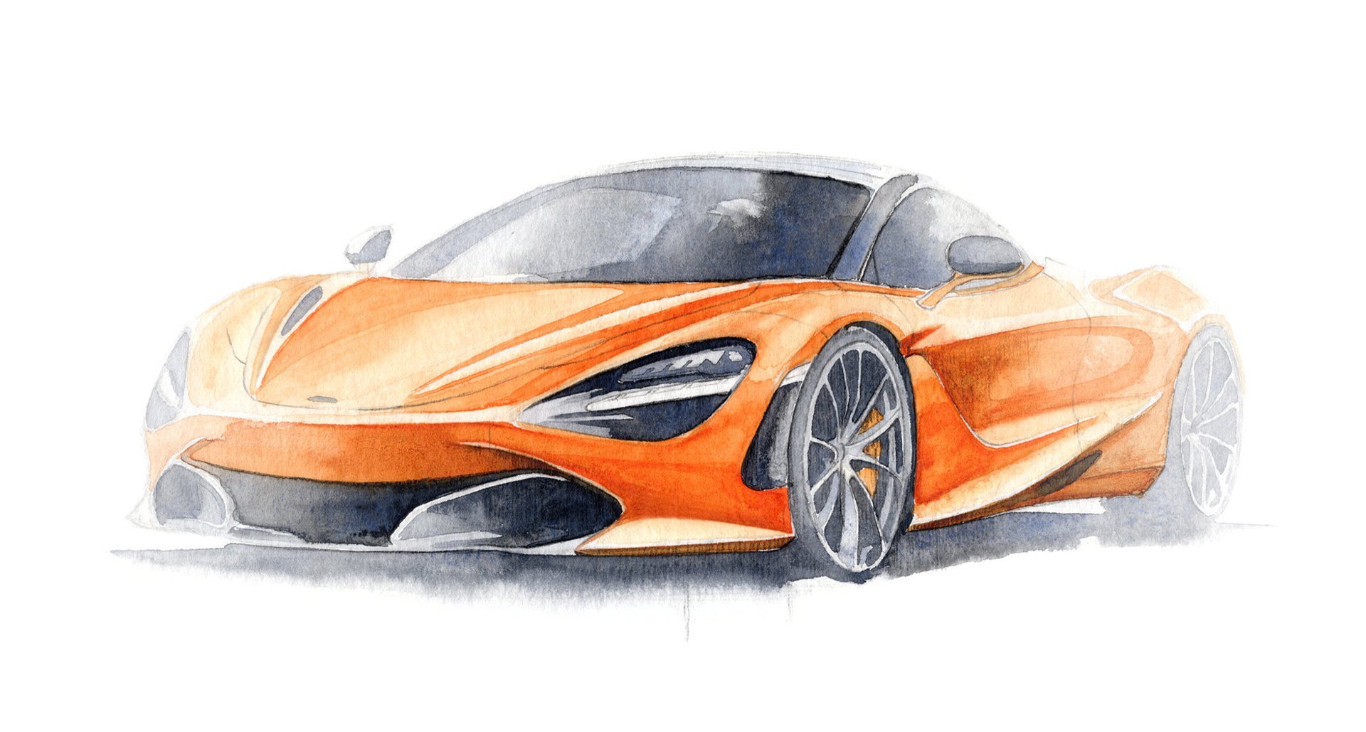 McLaren 720S Drawing  Creative Fabrica