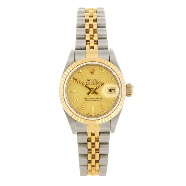 A bi-metal automatic lady's Rolex Datejust bracelet watch. | Classic ...