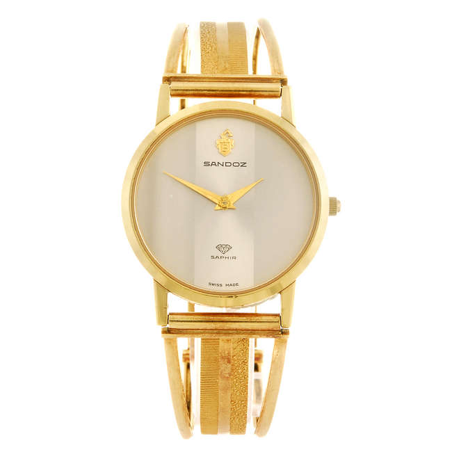 Rare Vintage Watch Sandoz Saphir HC 6026 Gold Plated Sapphire Crystal Watch EUC Rare Vintage Watch Sandoz Saphir HC 6026 Gold Plated  main image 3