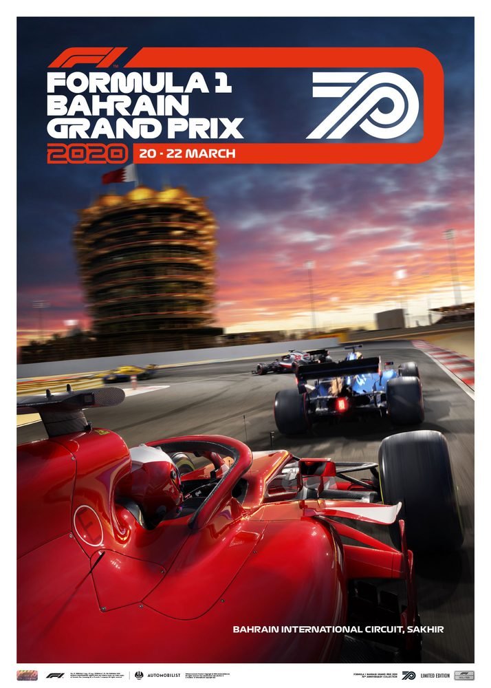 FORMULA 1 BAHRAIN GRAND PRIX 2020 Poster Classic Driver Market