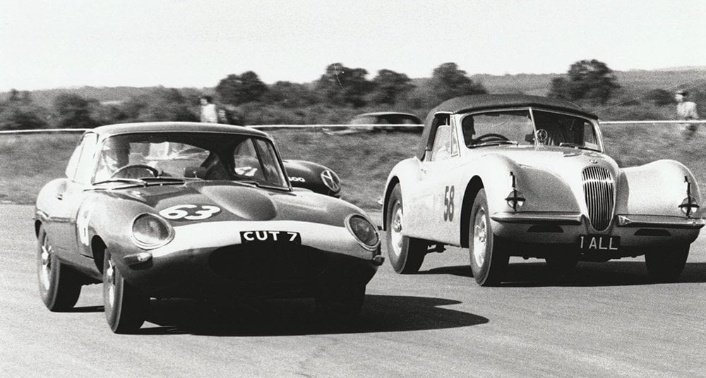 Jaguar D type racing car, Goodwood Revival test day Goodwood, West Sussex UK 2019 Stock Photo - Alamy